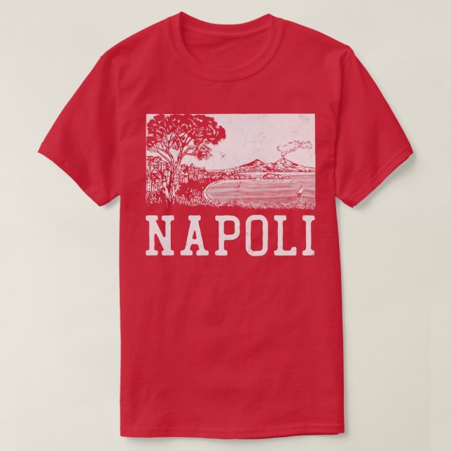 Camiseta Napoli Retro Região Italiana Design (Frente do Design)