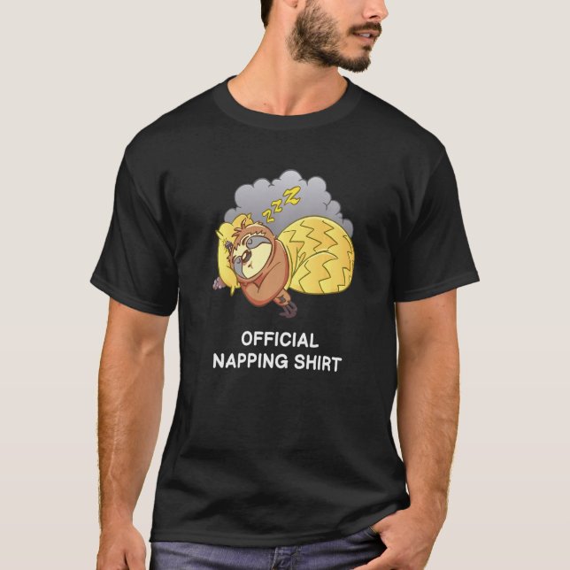 Camiseta Nappel Oficial da Nuvem de Pijamas Noturnas (Frente)