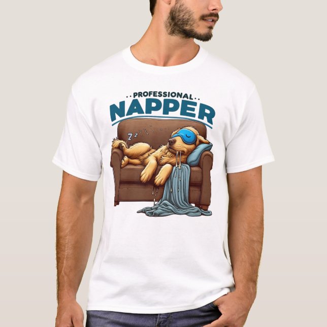 Camiseta Napper Profissional - Cartografia Engraçada com Ca (Frente)