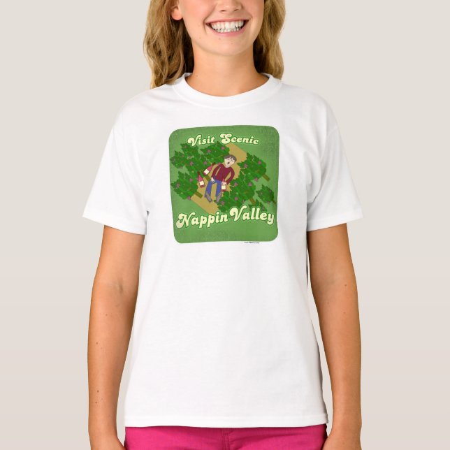 Camiseta Nappin Valley Cheeky Napa Viagem Cartoon (Frente)