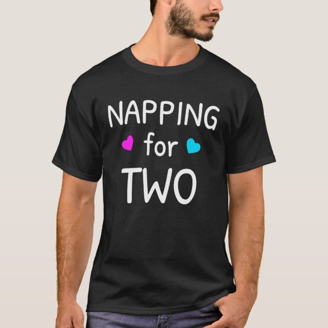 Camiseta Napping for 2  Pregnancy Outfit  For Expecting Mom (Frente)