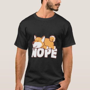 Camiseta Napping shiba inu   presente de nope preguiçoso e