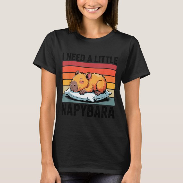 Camiseta Napybara For Men Women Cute Capybara Sleeng Nap Lo (Frente)