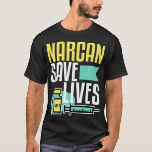 Camiseta Narcan salva vidas Crimes Anti-Drogas Opióides Nar