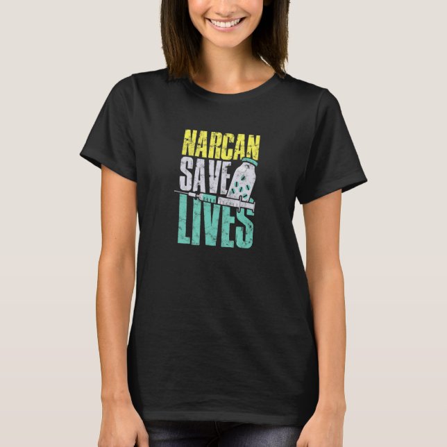 Camiseta Narcan salva vidas EMT (Frente)