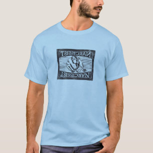 Camiseta Narcissist (auto vazio): Woodcut digitado