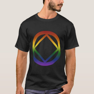 Camiseta Narcóticos Símbolo Anônimo do Orgulho Arco-Íris Cl