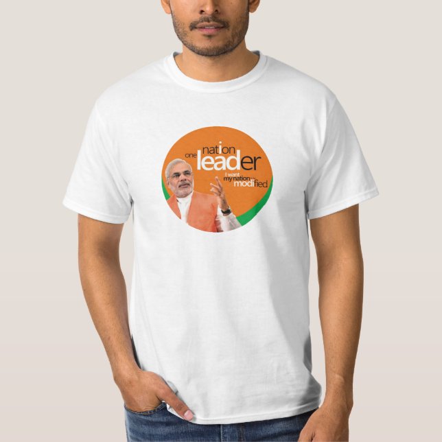 Camiseta Narendra Modi 1Nation 1PM (Frente)