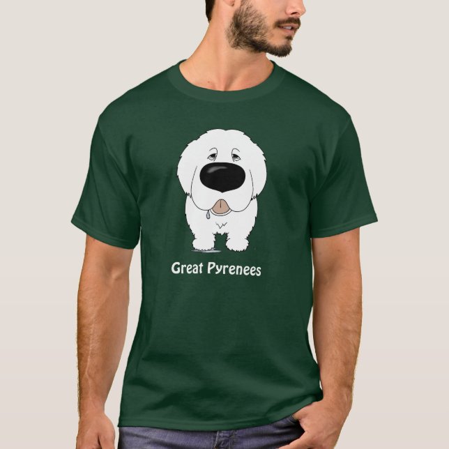 Camiseta Nariz grande grandes Pyrenees (Frente)