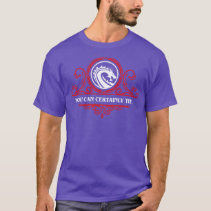 Camiseta Narrador cita que você pode, com certeza, jogar
