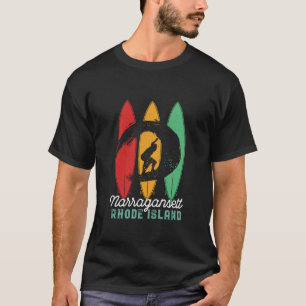 Camiseta Narragansett Rhode Island Beach Retro Surfing