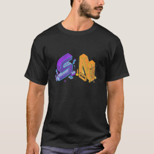 Camiseta NaruSasu SasuNaru letras steampunk em laranja e