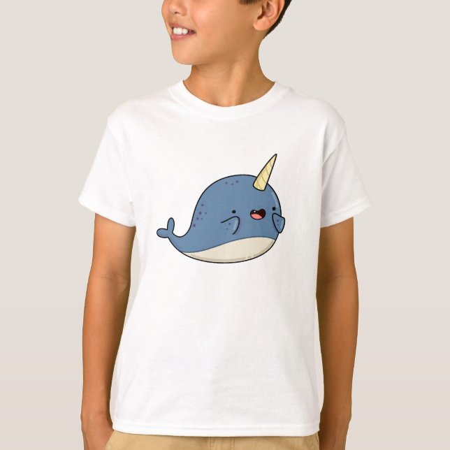 Camiseta Narwhal Kawaii (Frente)
