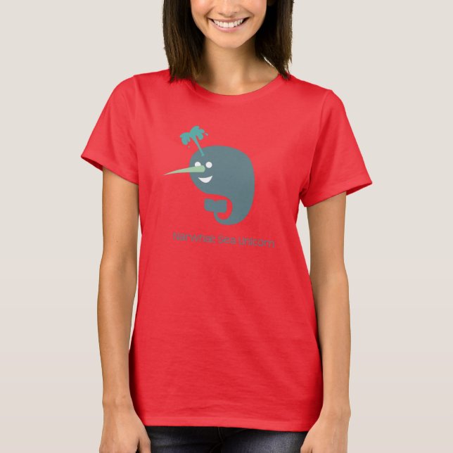 Camiseta Narwhal, possivelmente o unicórnio do mar? Camiset (Frente)