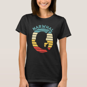 Camiseta Narwhal Retro Sunset Unicórnio do Mar Narral