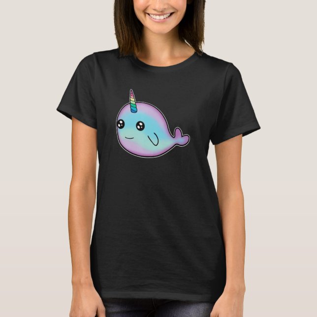 Camiseta Narwhal Unicorn Of The Sea  Girls Kids Women (Frente)