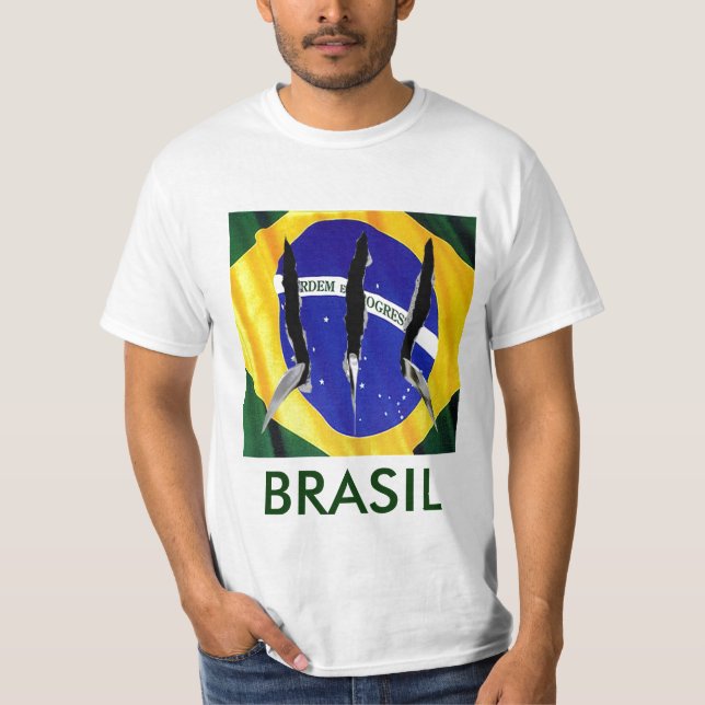 CAMISETA NAS GARRAS DA BANDEIRA, BRASIL (Frente)