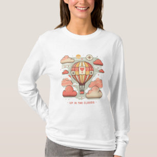 Camiseta Nas nuvens - Design de balão de ar quente