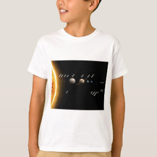 Camiseta NASA do espaço dos planetas dos planetas e do an