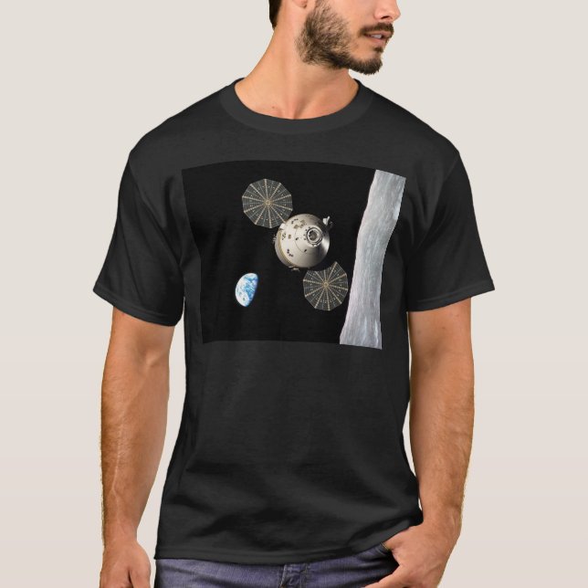 Camiseta NASA Orion na órbita lunar (Frente)