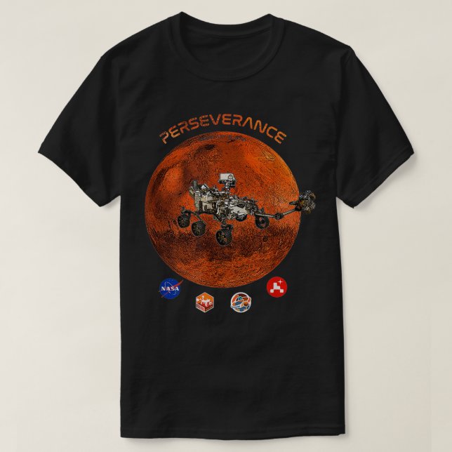 Camiseta NASA Perseverance Rover Mars 2020 (Frente do Design)