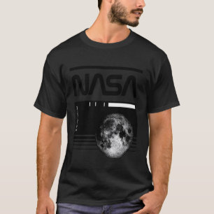 Camiseta NASA - Plano do Lua & Código de Barras