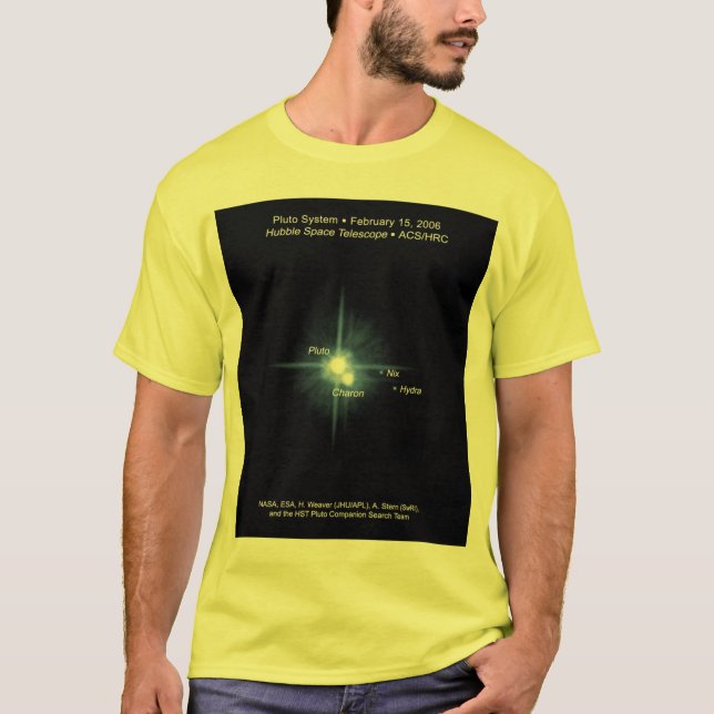 Camiseta NASA/Pluto/Charon/Nix/Hydra (Frente)