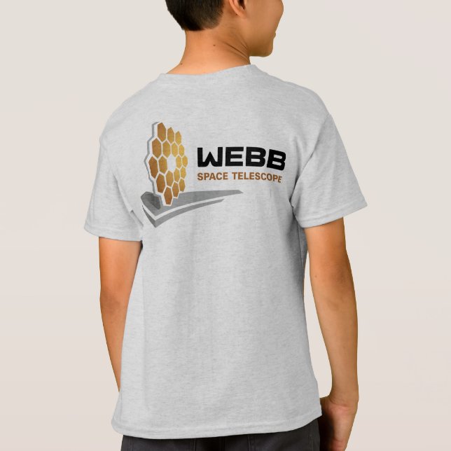 Camiseta NASA Webb Space Telescope Mercury Cinzas Kids" (Verso)