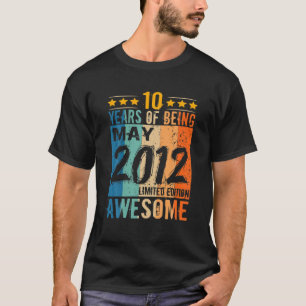 Camiseta Nascer 10º Aniversário De Maio De 2012 10 Anos D