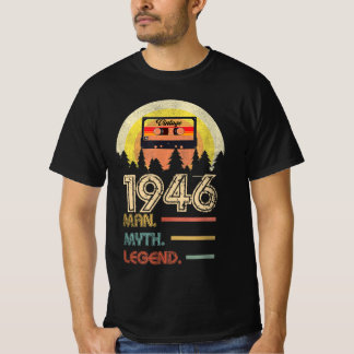 Camiseta Nascer 1946 - Presentes de Aniversário do Homem da