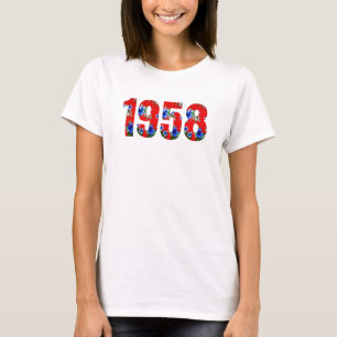 Camiseta Nascer 1958 Festa de aniversário Vermelho Havaiano