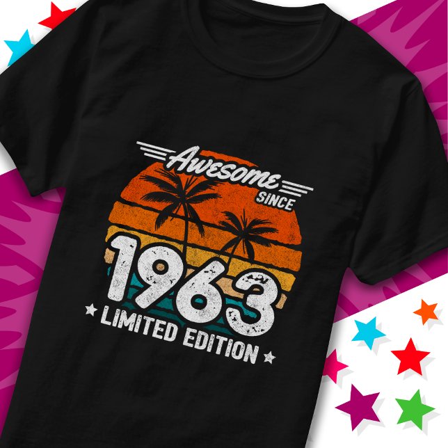 Camiseta Nascer 1963 Edição Limitada Impressionante Desde 1 (Criador carregado)