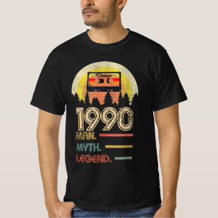 Camiseta Nascer 1990 Homem Mito Presentes de Aniversário d