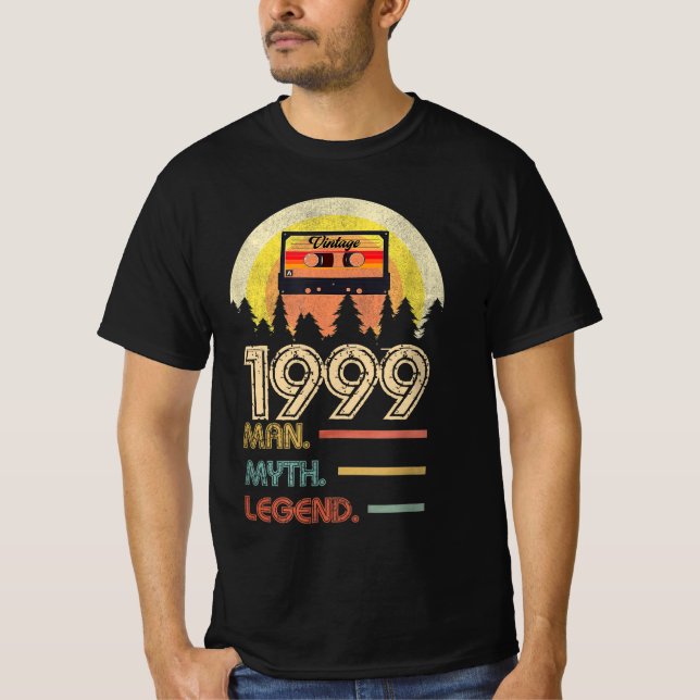 Camiseta Nascer 1999 Homem Mito Presentes de Aniversário da (Frente)