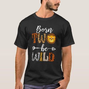 Camiseta Nascer 2 Ser Selvagem Desorte De Aniversário Garot