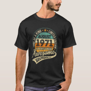 Camiseta Nascer 51º Aniversário De Agosto De 1971 51 Anos D