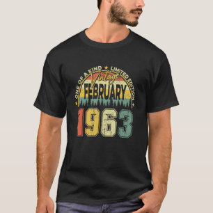 Camiseta Nascer 60º aniversário Homens Vintage fevereiro de