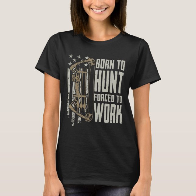 Camiseta Nascer A Arco Caça Forçada A Trabalhar - Arranjo E (Frente)
