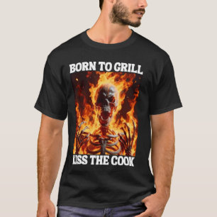 Camiseta Nascer A Grelha Duro Engraçada Da Coroa Engraçada