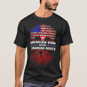 Camiseta Nascer Americano com Raízes Albanesas