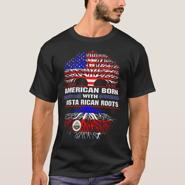 Camiseta Nascer Americano com Raízes Costa Rica (Frente)