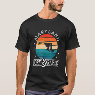 Camiseta Nascer Americano de Maryland e Orgulho de Estado R