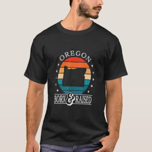 Camiseta Nascer Americano Oregon e Orgulho de Estado Retroa