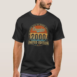Camiseta nascer aniversário de 21 anos Em Dezembro De 2000