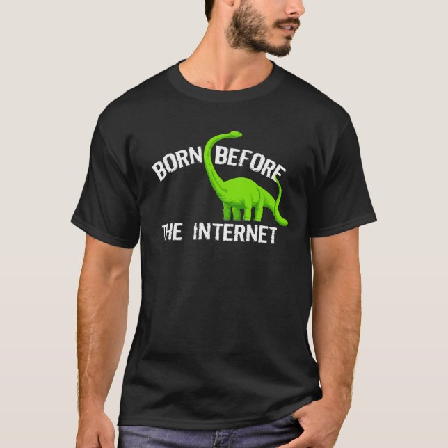 Camiseta Nascer antes do Internet (Frente)