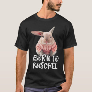 Camiseta Nascer bonito para o Fofinho Coelho Mãe Esqui Coel