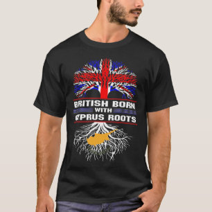 Camiseta Nascer britânico com a Cyprus Roots