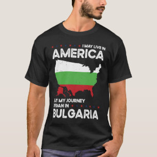 Camiseta Nascer Bulgária Americana Cidadania Americana