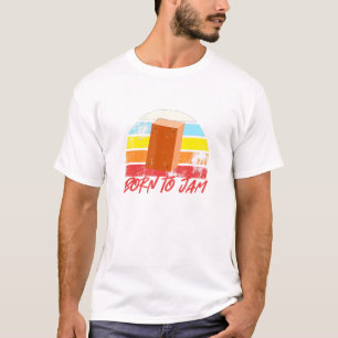 Camiseta Nascer Cajon Para Emperramento Do Drummer Retrovis