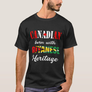 Camiseta Nascer canadense com patrimônio da Guiana